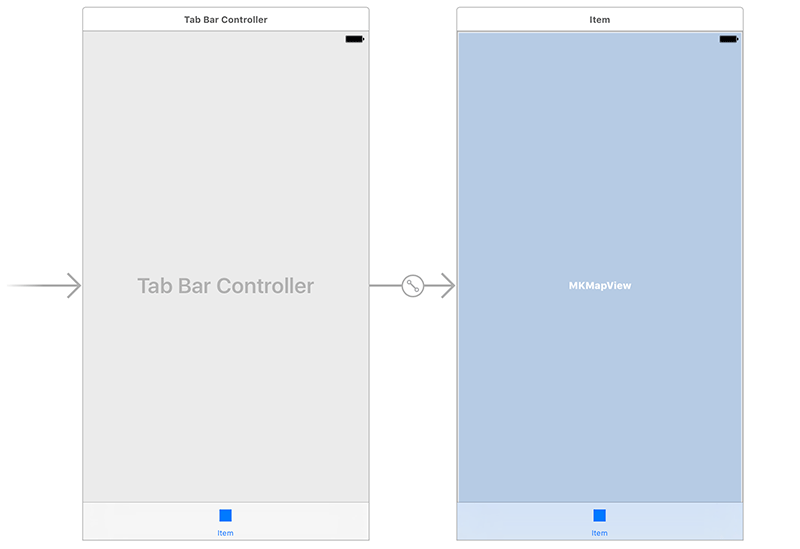 Tab bar controller with one view controller