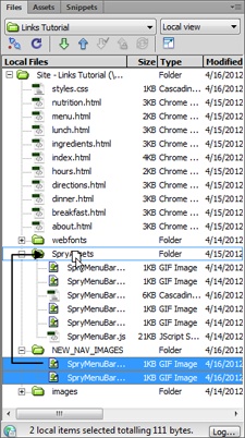 The Files panel offers more than just a list of files in a website. It also lets your rearrange, rename, and create web page files. You learned how to use the Files panel to manage your site’s files on page 49.
