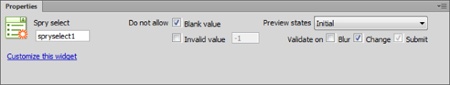 Clicking the “Customize this widget” link that appears when you select a Spry widget launches a web browser and accesses documentation on help .adobe.com that tells you which CSS styles affect the appearance of the widget. You can use this information to edit the supplied widget styles so that they match the look of your site.