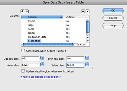 It doesn’t always make sense to make a column sortable. For example, it’s not useful to sort a column full of descriptive paragraphs (who wants to see a list of items based on whether their description begins with “A,” “The,” or “This”?), nor would you want to sort a column based on the name of thumbnail images.