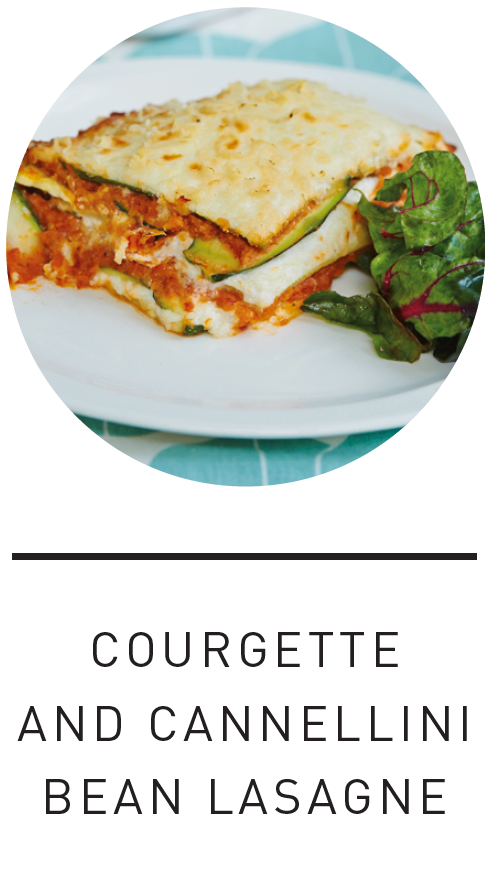 Courgette and cannellini bean lasagne