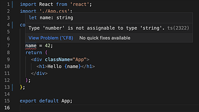 TypeScript-Fehlermeldung in Visual Studio Code