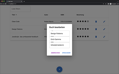 Bearbeiten eines existierenden Datensatzes