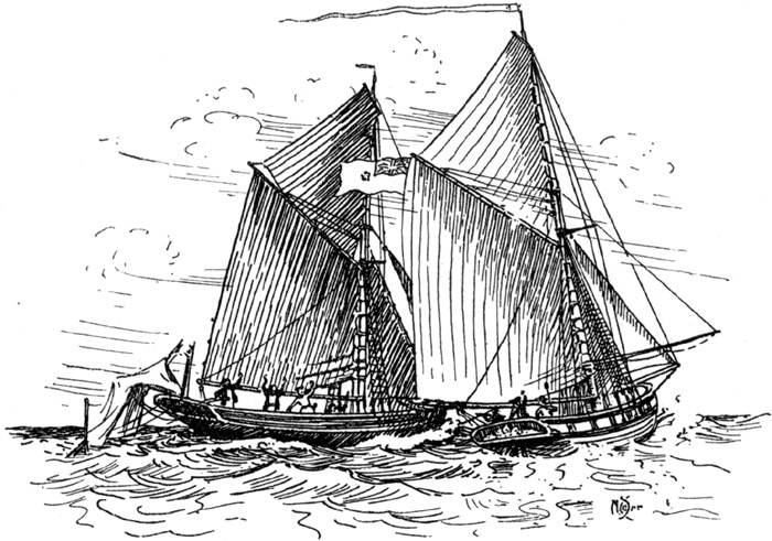 "The Cruiser's Guns had shot away the Mizzen-Mast."