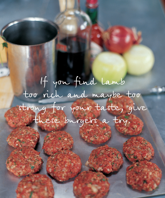 If you find lamb too rich and maybe too strong for your taste, give these burgers a try.