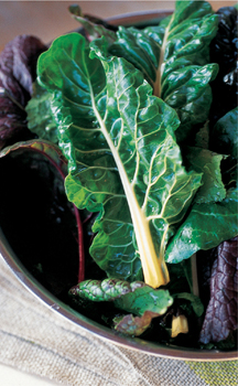 Swiss chard in a bowl