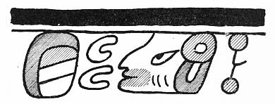 Fig. 64. Glyph outlined on outer surface of rim of vase shown in fig. 63.