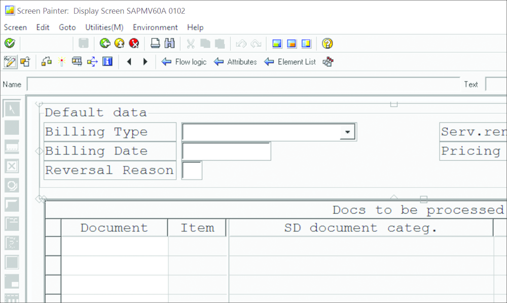 Layout Editor in Graphical Mode