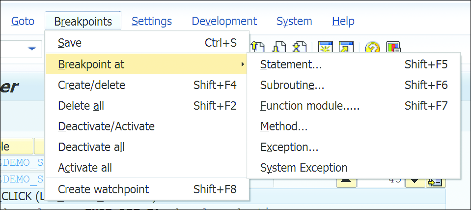 Setting Breakpoint at Particular CallBreakpointsin a call