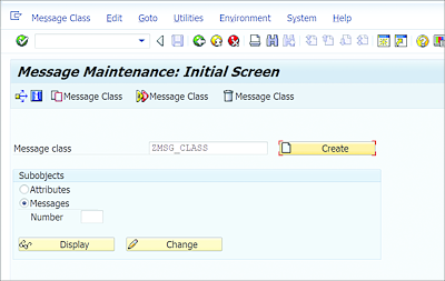 Message Maintenance Initial ScreenMessagesmaintenance