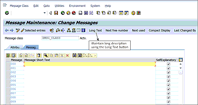 Maintaining Messages in Message ClassMessage classmaintaining messages