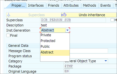 Abstract Class in Class Builder