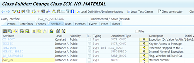 Maintaining Attribute in Exception Class