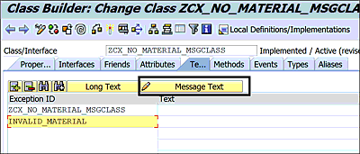 Maintaining Message from Message Class