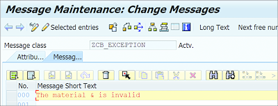 Using Placeholder in Message Maintained in Message Class