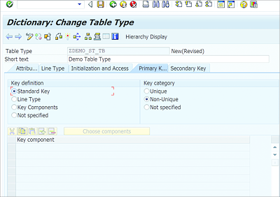 Primary Key Tab