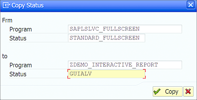 Copy Status Window