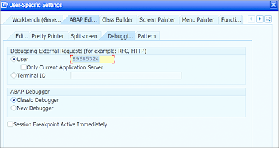 Setting Classic DebuggerClassic Debuggersettings