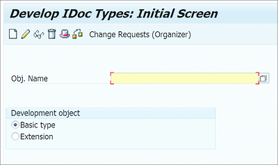 Develop IDoc Types: Initial Screen