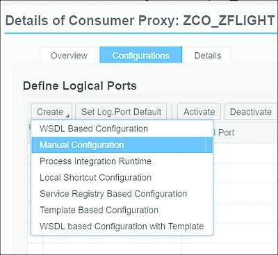 Create Manual Configuration