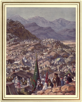 Illustration: The Pilgrims of Mount Arafa, on the Ninth Day of the month of Zu'l Hijjah.