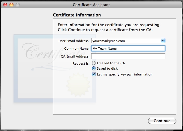 Time for action – obtaining the iOS developer certificate