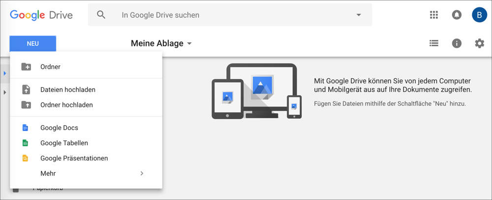 Dokumente und Tabellen mit Google Drive erstellen