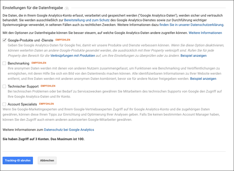 Genau hinschauen heißt es bei den Datenfreigabeeinstellungen, denn nicht alle Freigaben sind unbedingt nötig.