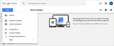 Dokumente und Tabellen mit Google Drive erstellen