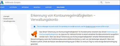 AdWords-Skript zur Kontoüberwachung