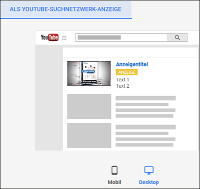 Vorschau: eine »Video Discovery-Anzeige« als YouTube- Suchergebnis 