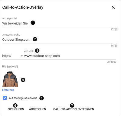 Call-to-Action-Overlay für Videos anlegen