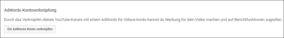 Ein AdWords-Konto verknüpfen