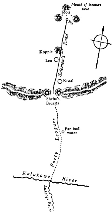 Figure 5.1 Rider Haggard’s map