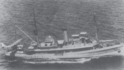 The seaplane tender USS Heron (AVP-2), as she looked in the 1920s