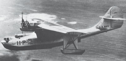 PBY seaplane of the type flown by pilots of Patrol Wing 10