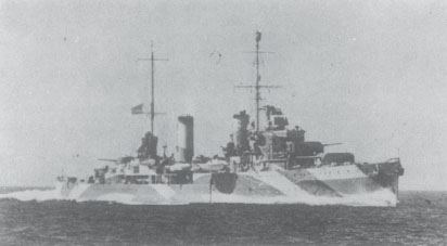 The light cruiser HMAS Perth, sunk near Sunda Strait, Java, during the early hours of 1 March 1942 by Japanese naval forces