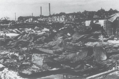 Cavite Navy Yard following bombing by Japanese aircraft on 10 December 1941