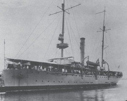 The coastal gunboat USS Asheville (PG–21), sunk 3 March 1942 in the Indian Ocean south of Java by Japanese warships