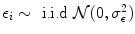 
$${\epsilon }_{i} \sim \mbox{ i.i.d }\mathcal{N}(0,{\sigma }_{\epsilon }^{2})$$
