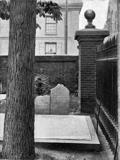 FRANKLIN’S GRAVE IN CHRIST CHURCH GRAVEYARD, PHILADELPHIA