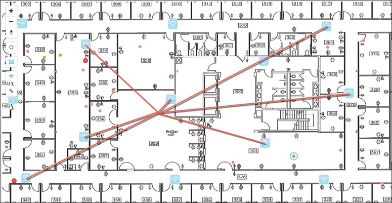 A floor map of a building is shown.