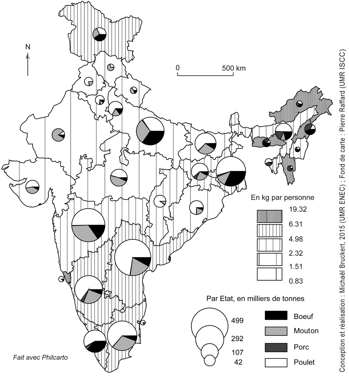  Consommation annuelle de viande en Inde.