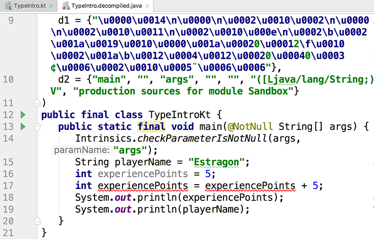 Decompiled bytecode