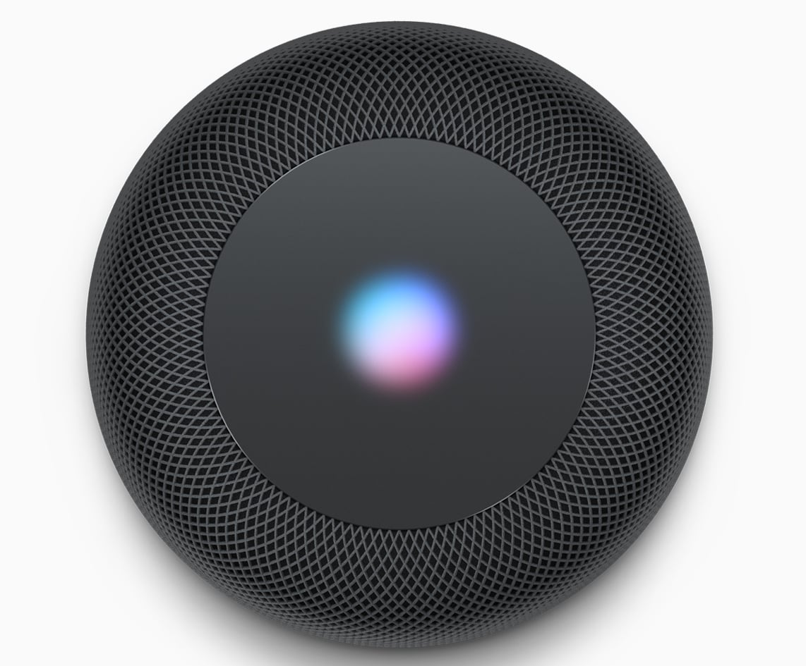 Figure 9: When multicolored lights begin to spin on top of your HomePod, Siri is listening.