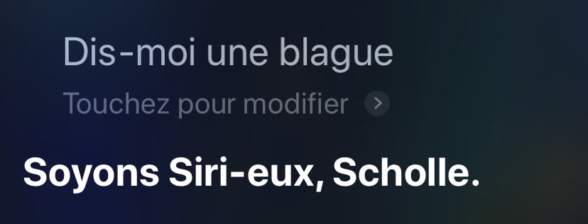 Figure 3: Learning a language? Change Siri’s language to brush up on your listening, speaking, and (of course) jokes.