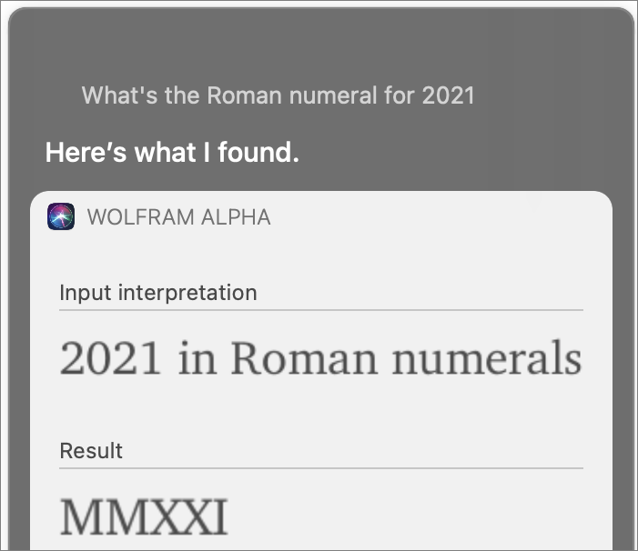 Figure 22: Using Siri is the easiest way to answer a whole host of math-related questions.