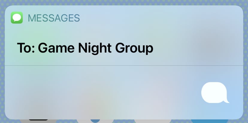 Figure 56: Give a group a name to make it even easier to text everyone using Siri. Note that this works only if everyone in the group uses Apple devices.