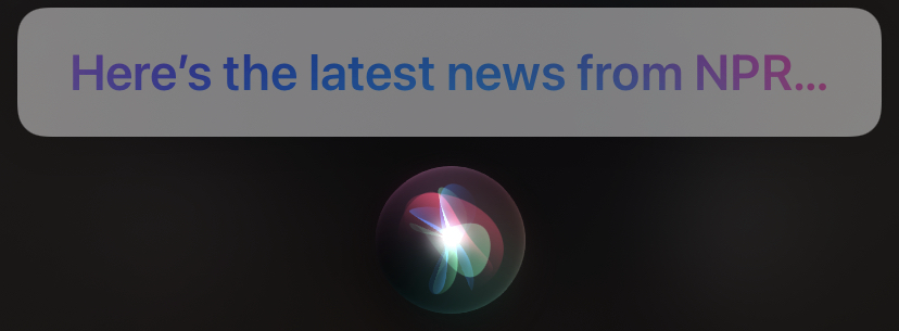 Figure 77: Use Siri to catch up on the latest news on your iOS/iPadOS devices or HomePod.