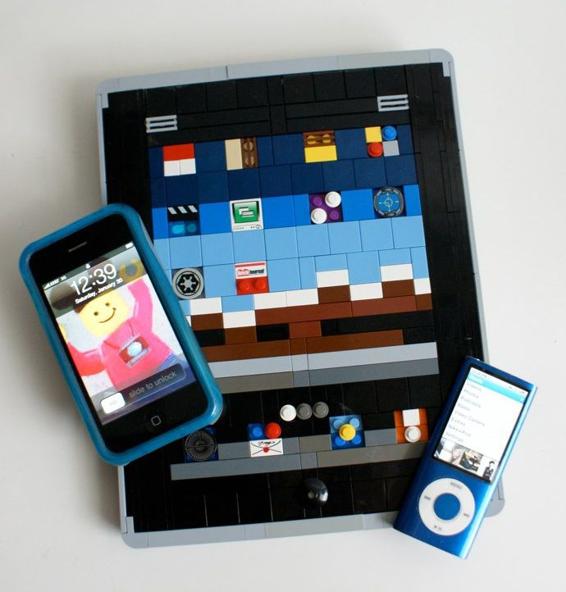 Joe Meno built the Lego iPad to spec so it had the same heft as the real tablet. Photo credit: Joe Meno.